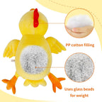 Ideameme Weighted Chick Plush, 24' 4.2 Lbs Weighted Stuffed Animals, Cute Plushie Dolls Throw Pillow Birthday For Children Kids