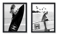 Poster Master 2-Piece Vintage Women Surfer Poster - Retro Fashion Print - Photograph Art - Glam Gift for Her, Women, Fashionista