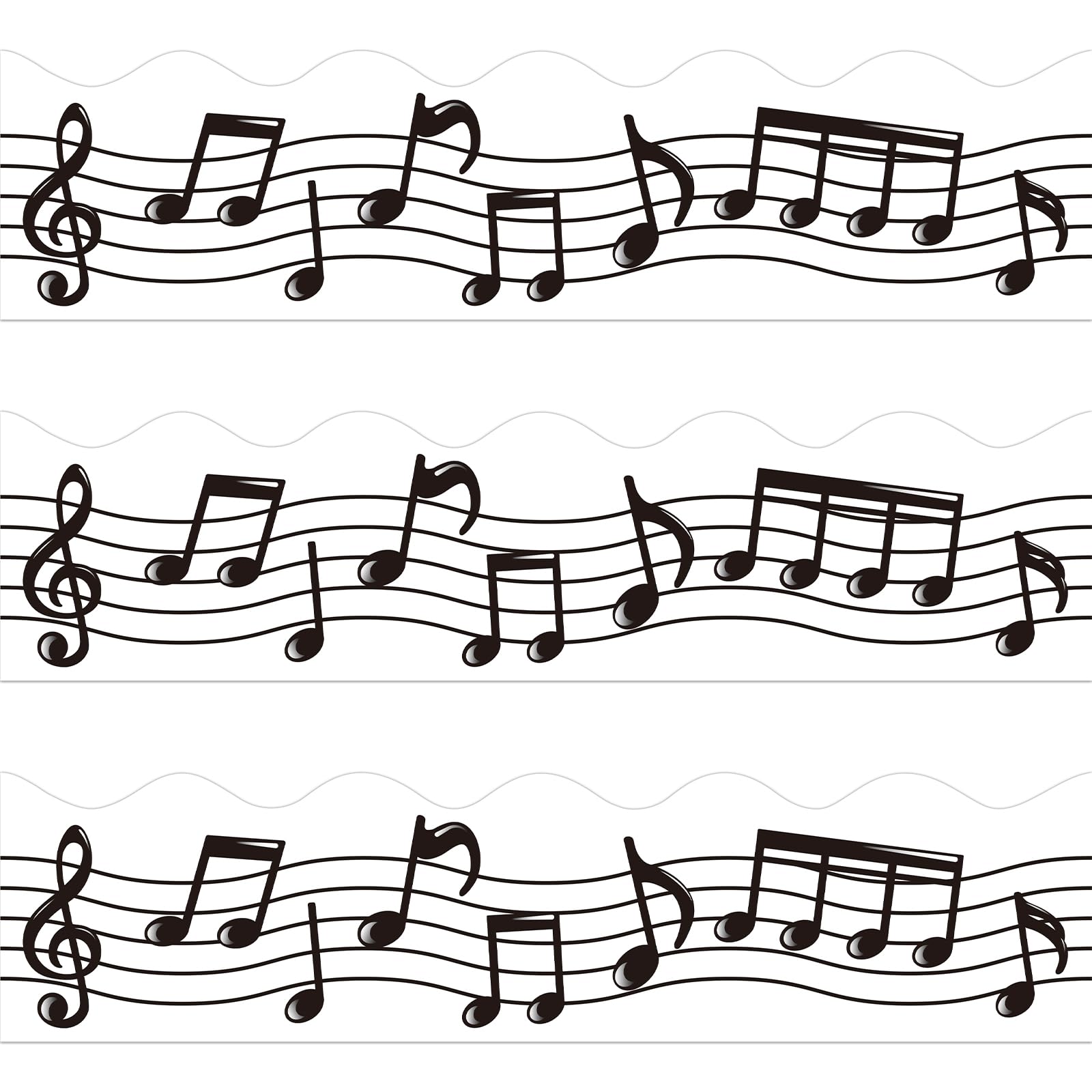 72 Feet Musical Notes Bulletin Board Borders Trim For Music Classroom Back To School Room Wall Decor Music Concert Party Decorat
