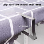 Tripole Tablecloth Clips 16 Pack Large Picnic Table Cover Clips Stainless Steel Tablecloth Clamps For Outdoor Home Kitchen Restaurant Wedding Party, Fit For 1.7”-2.75” Thick Folding Wooden Tables