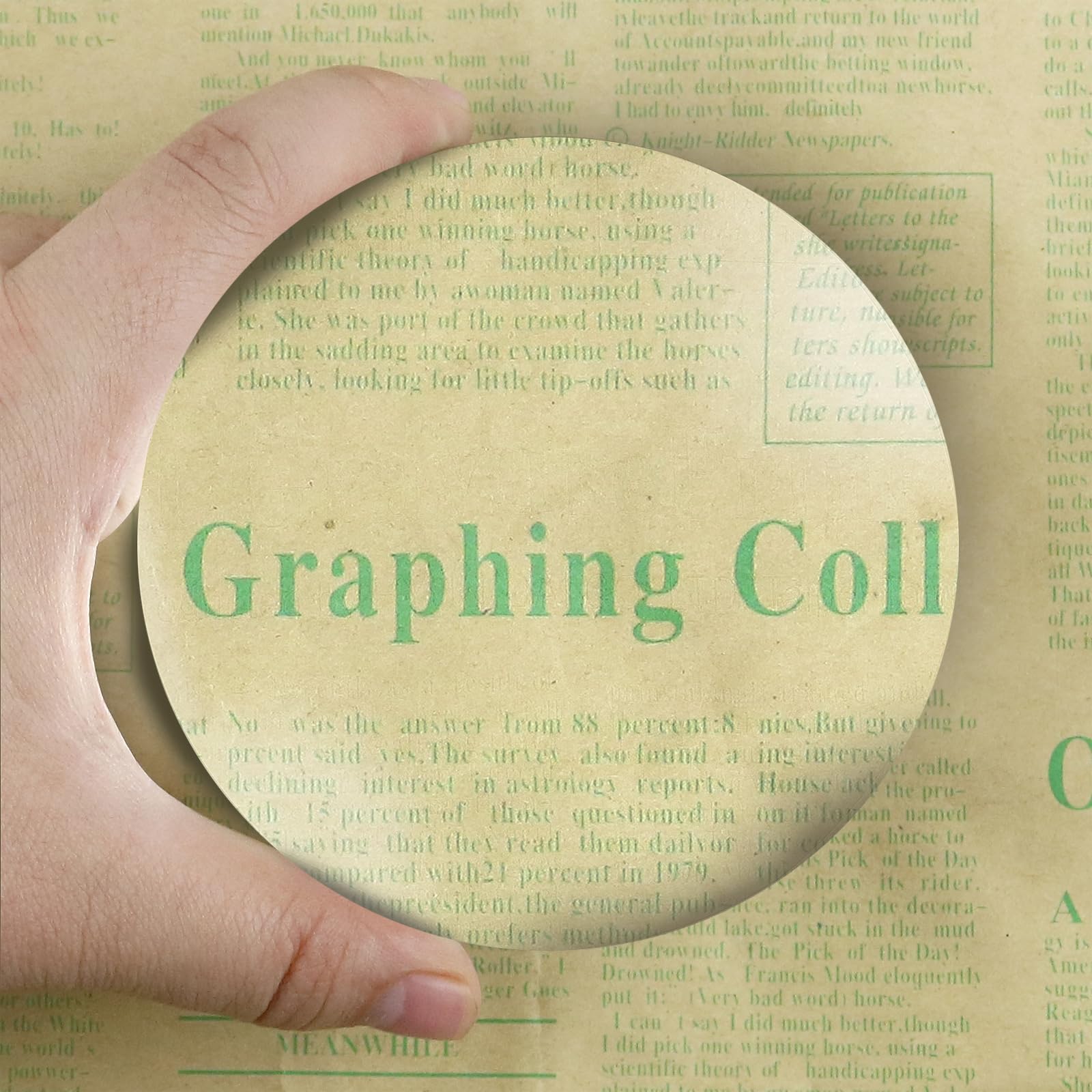 Dandelion 6X Dome Magnifying Glass Acryliy Paperweight Magnifier-3.8 Inch(95Mm)