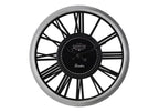 Monarch Specialties I 9086 Clocks, 16' Round, Wall Clock, Silver, Black, Transitional