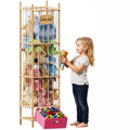 Brelley Stuffed Animal Storage Zoo Wood Toy Storage Organizer with Drawer, Large Toy Chest Stuffed animal holder for Kids Nurser