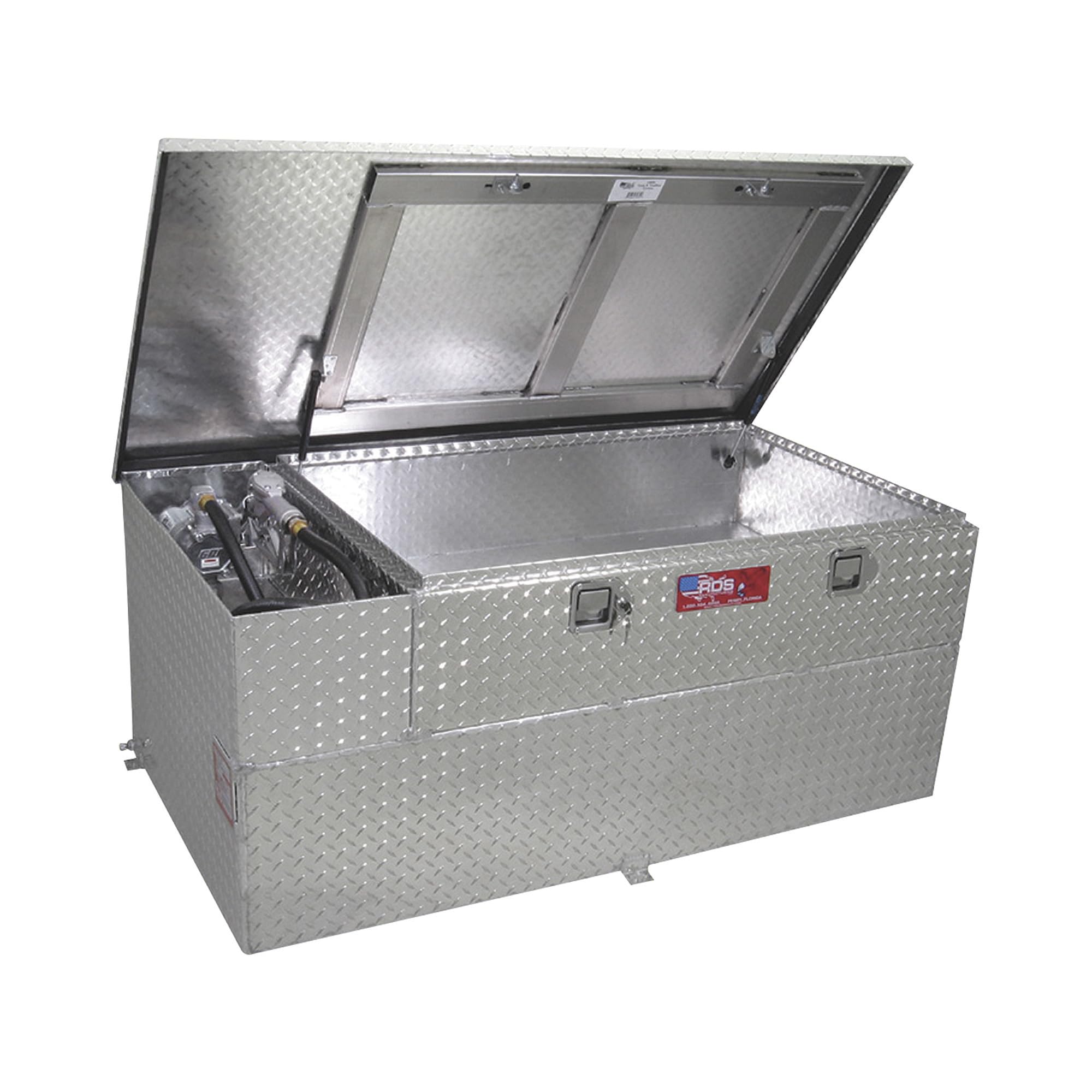 Rds Mfg Inc Fuel Transfer/Auxiliary Tank/Toolbox Combo With 8 Gpm Pump - 91-Gal. Capacity
