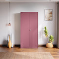 Godrej Interio Almirah Luminex Nx 2Door Steel Almirah Wardrobe (Textured Dusty Rose), 1Year Warranty, 1 Locker And 5 Shelves