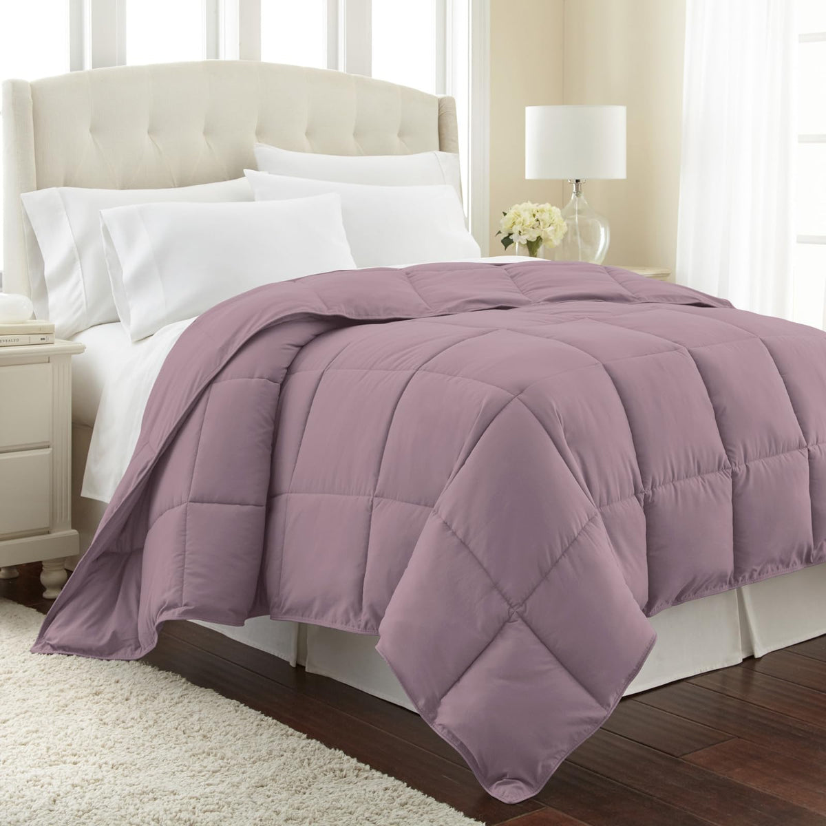 Southshore Fine Living, Inc. Vilano Springs Premium Quality Over-Sized All-Season Down-Alternative Comforter, Lavender, Full/Que