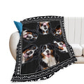 Bernese Mountain Dog Blanket Plush Cozy Dog Lovers Throw Blankets For Girls Boys Women Men Flannel Fleece Ultra Soft Fuzzy Party