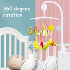 26Inch White Baby Crib Mobile Music Box Bed Bell Toy Holder Arm Bracket Nut Screw Music Box Holder Set Parts For Baby Bed Peramb