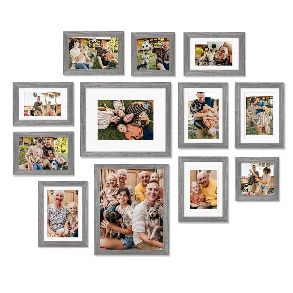 Egofine Picture Frame Set 12 Pack, Picture Frames Collage Wall Decor with Two 8x10, Four 5x7, Four 4x6, Two 4x4, Photo Frames fo