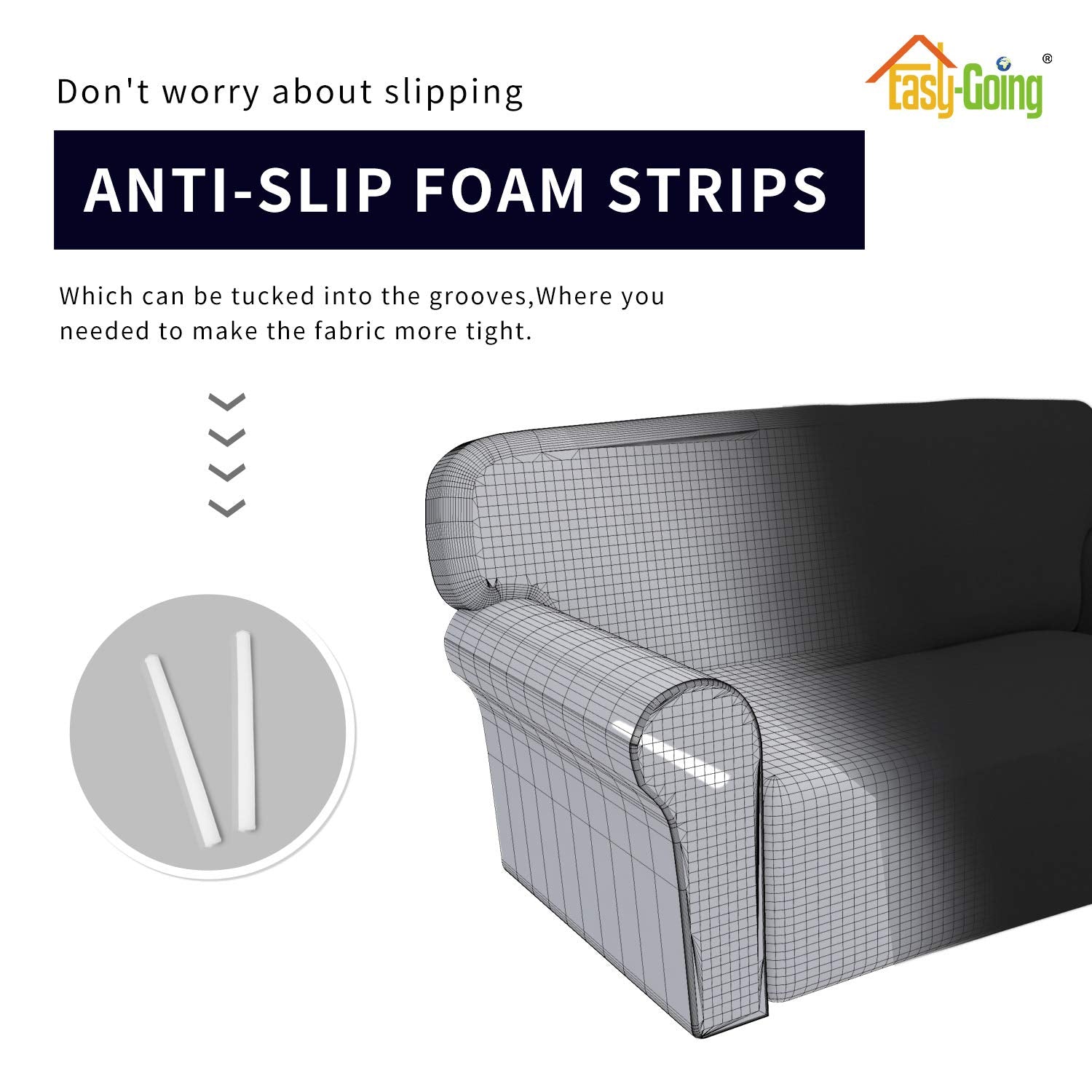 Easy-Going Fleece Stretch Sofa Slipcover Spandex Non-Slip Soft Couch Sofa Cover, Washable Furniture Protector With Anti-Skid Foam And Elastic Bottom For Kids, Pets(Loveseat, Dark Gray)