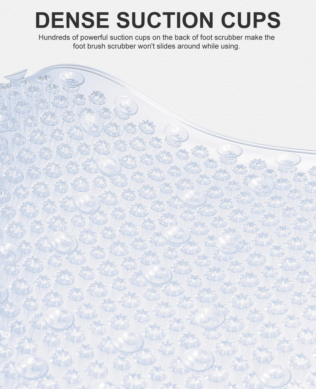 OTHWAY Non Slip Grassy Bathtub Mat Clear PVC 25.6x13.4 inches G-0707