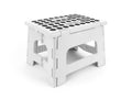 Kikkerland Foldable Sturdy Non- Slip Compact Lightweight Plastic Rhino II Step Stool, Lightweight Plastic Holds up to 300 lbs, W
