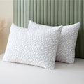 Bpc Premium Rayon Derived From Bamboo Pillows Queen Size Set Of 2 - Adjustable Shredded Memory Foam Pillow With Removable Cover
