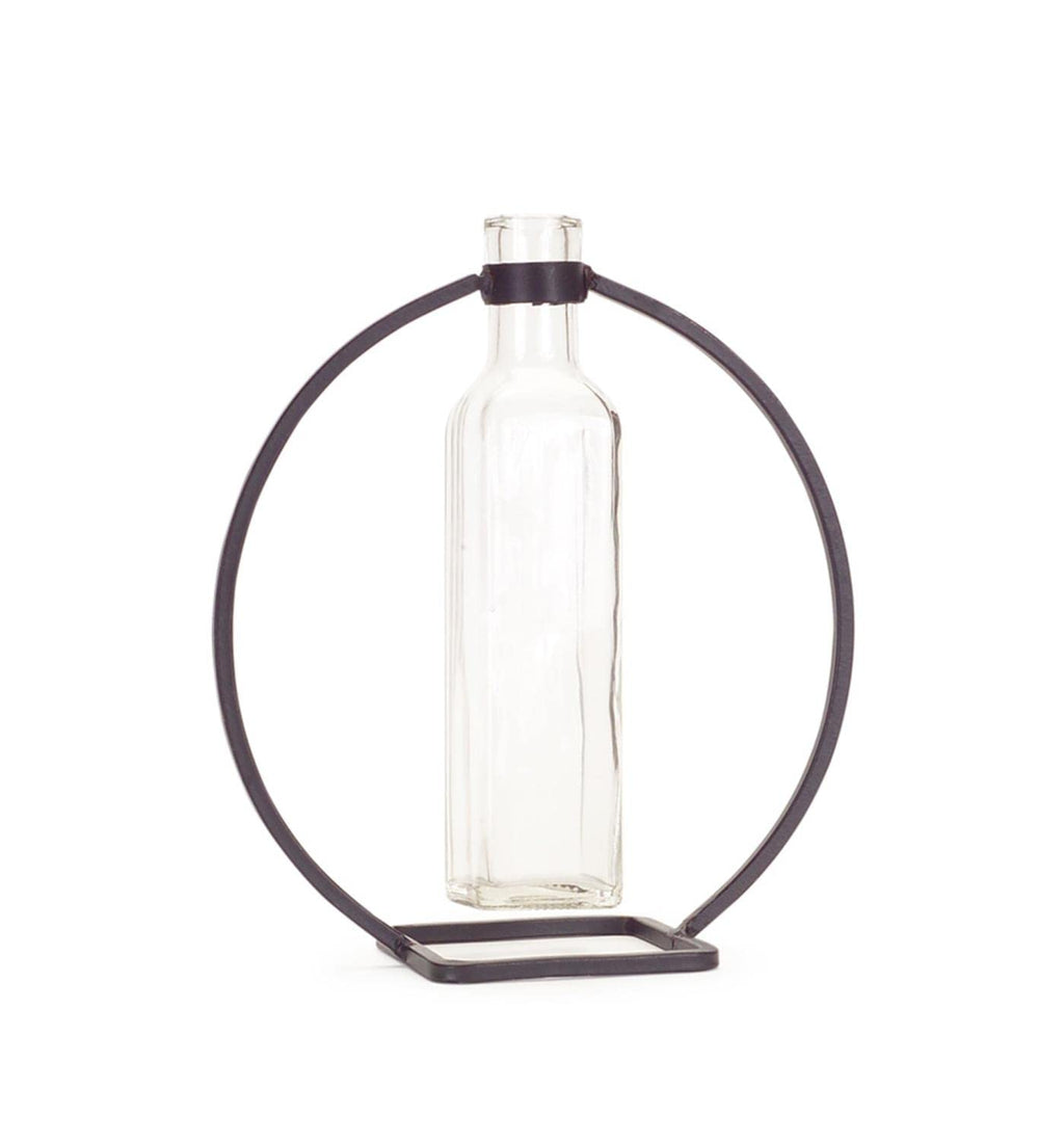 Hanging Vase In Circle Stand (Set Of 4)