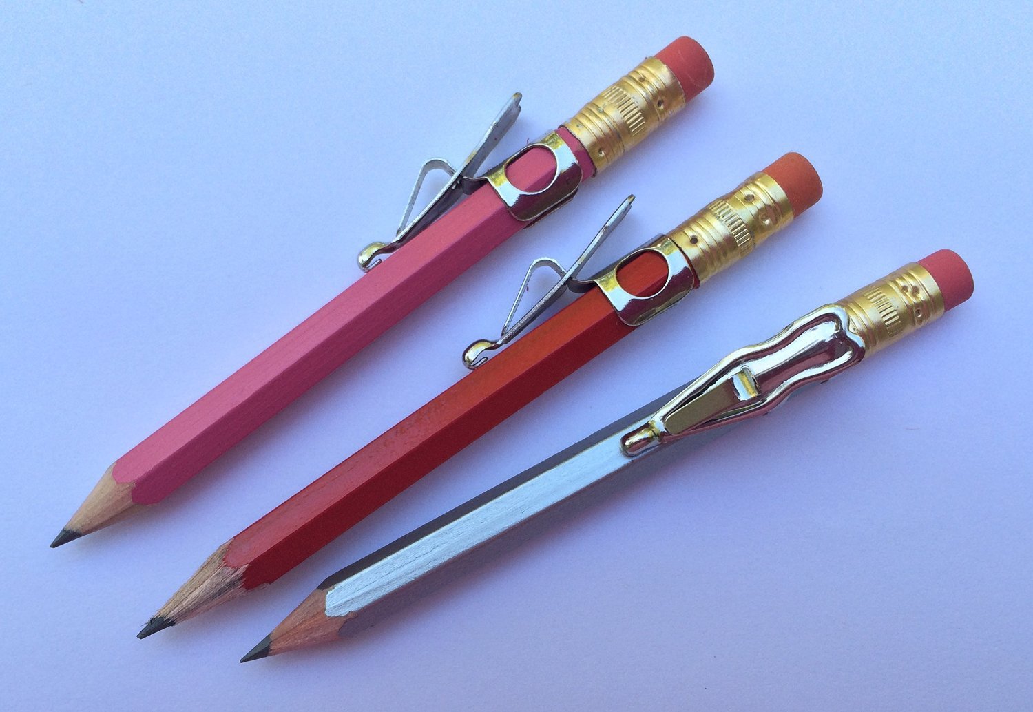Dclips 12 Pencil Clips - Slide On Pocket Pencil Clips, Express Pencils