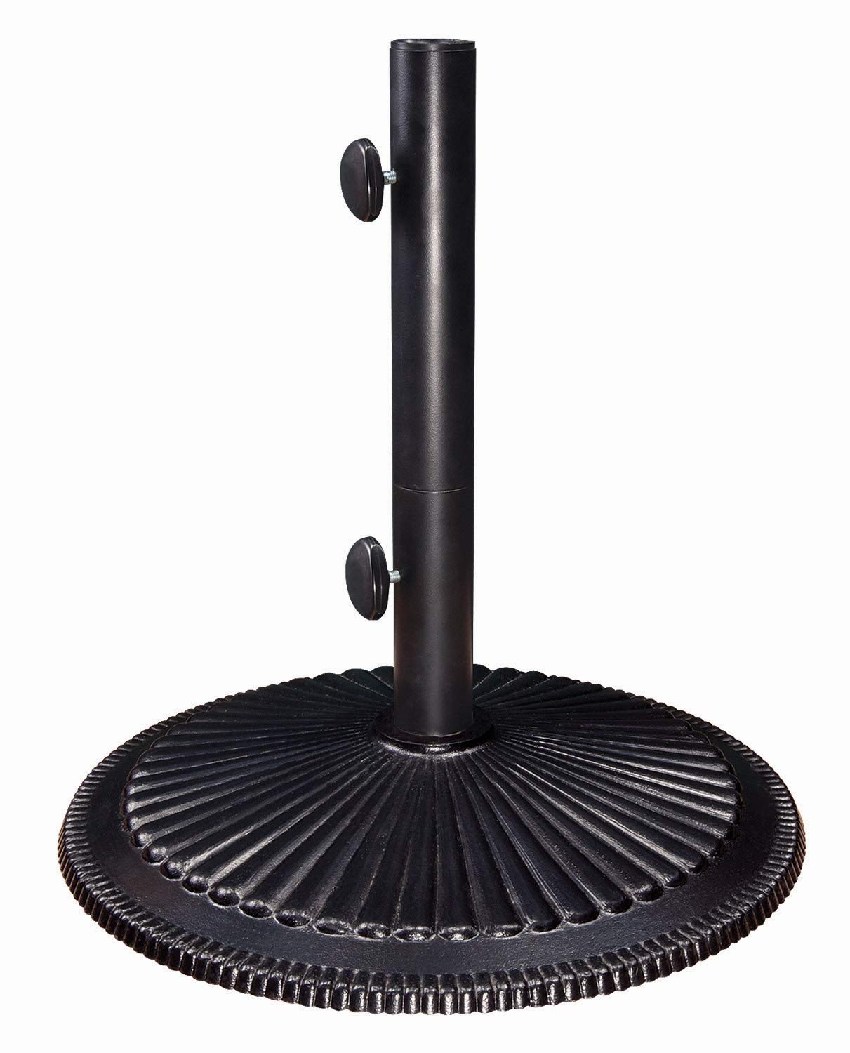 Simplyshade Coral Free-Standing 50 Pound Cast Iron Patio Umbrella Base, Black