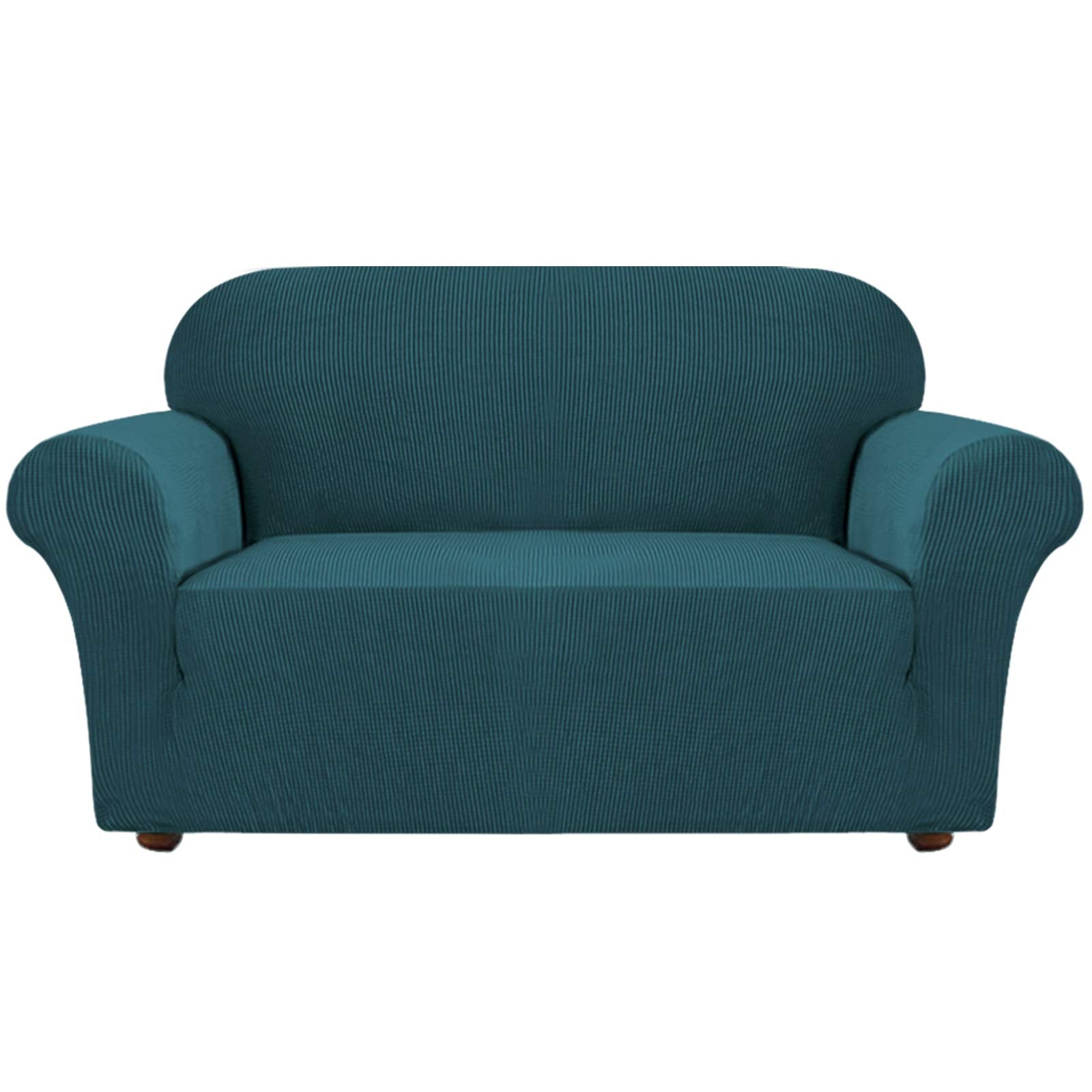 Turquoize Stretch Sofa Slipcover Loveseat Cover Couch Covers For 2 Cushion Couch 1 Piece Sofa Slipcover For Living Room With Jac