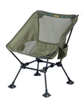 iClimb Ultralight Compact Camping Folding Beach Chair with Anti-Sinking Large Feet and Back Support Webbing (Green- Square Frame