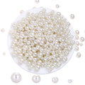 Naler 500pcs Assorted Pearl Beads with Hole for Jewelry Making Crafts DIY Vase Fillers Table Scatter for Wedding Birthday Party 