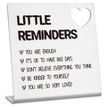 Funny Office Desk Decor Sign for Women Coworker Little Reminders Desk Decor Motivational Quote Home Office Bedroom Table Decor G