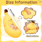 Cute Throw Pillow Stuffed Banana Toys Kawaii Banana Plush Avocado Stuffed Animal Carrot Removable Fluffy Creative Gifts Cat Paw