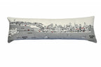 HomeRoots Cream 45' White Philadelphia Daylight Skyline Lumbar Decorative Pillow