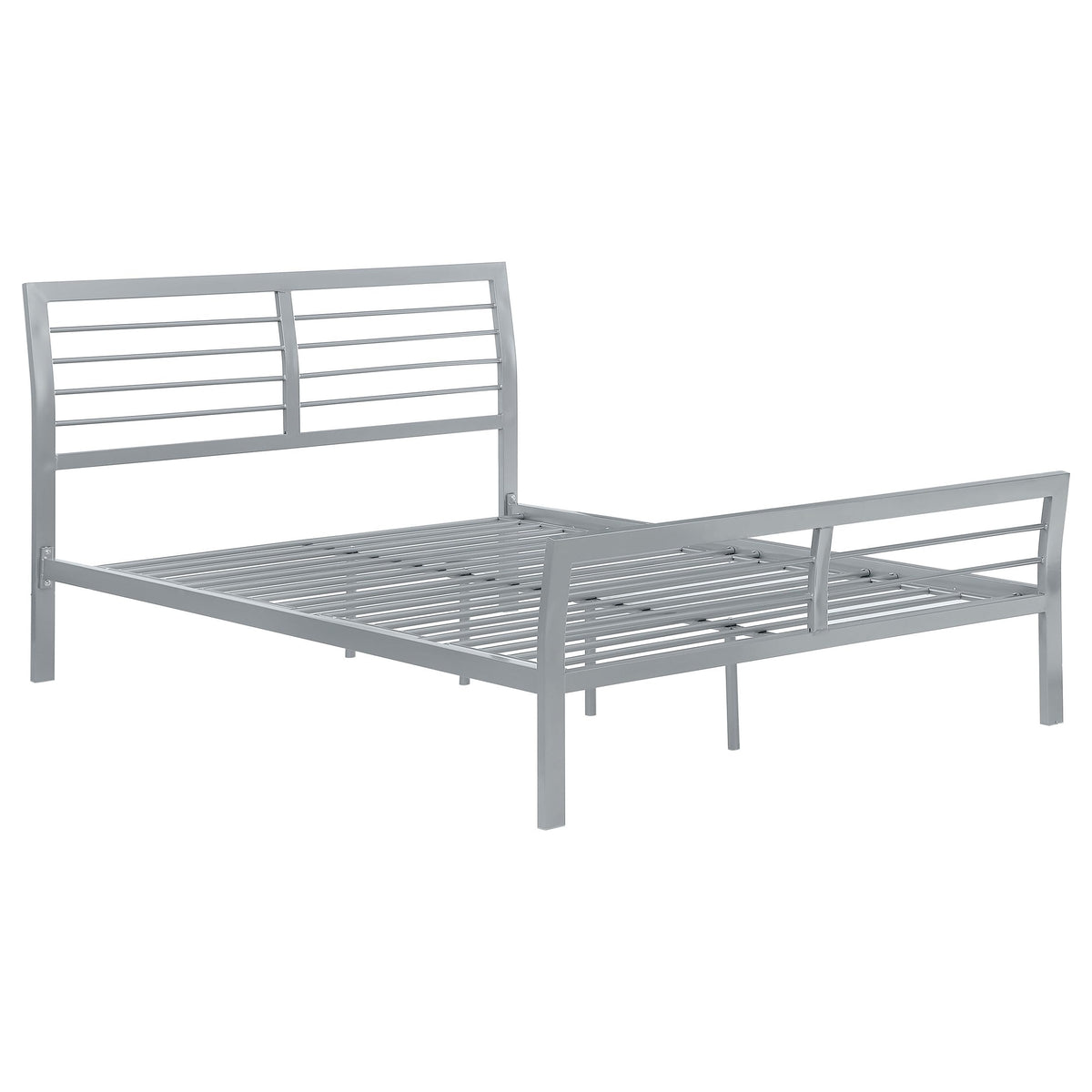 Coaster Home Furnishings Cooper Contemporary Metal Full Size Open Frame Bed Frame Platform Bed 39-inch Headboard Silver 300201F