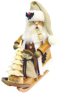Alexander Taron Importer 1-170 Christian Ulbricht Incense Burner-Santa On Sleigh (Natural) -10" H X 5.5" W X 8.25" D, Brown