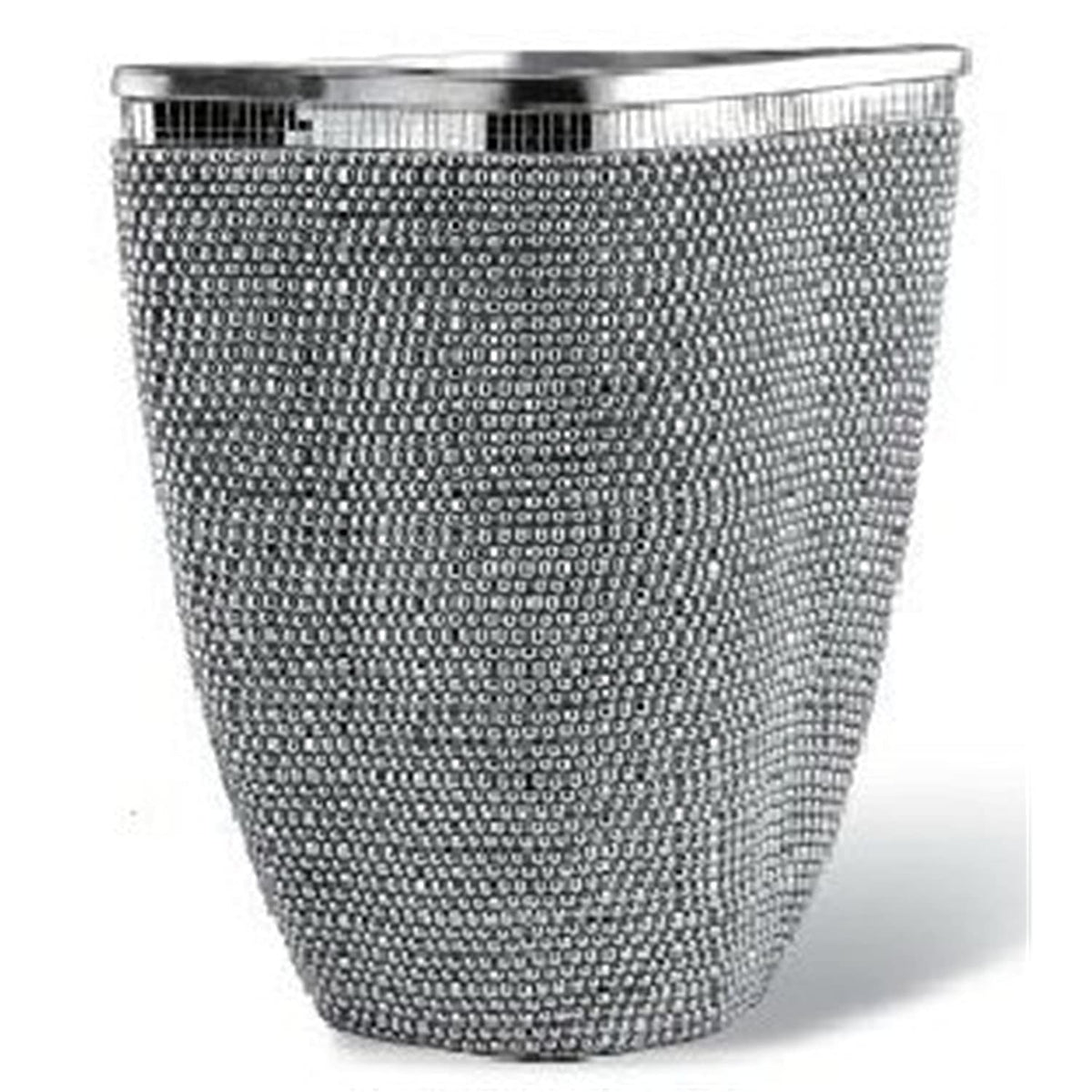 Ok Lighting Pearl Stone Decorative Vase, Silver