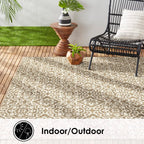 Nicole Miller New York Patio Country Danica Transitional Geometric Indoor/Outdoor Area Rug, Brown/Beige, 5'2'X7'2'