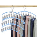 4PK Urby Legging Hangers for Closet Organizer with Rubber Head.Good for Yoga Pants,Light Jeans, TShirts and Summer Dresses. Met