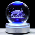Movdyka Sea Turtle Gifts for Women Men 3D Sea Turtle Decor Statue Crystal Ball Night light, Laser Engraved Sea Turtle Ornament F