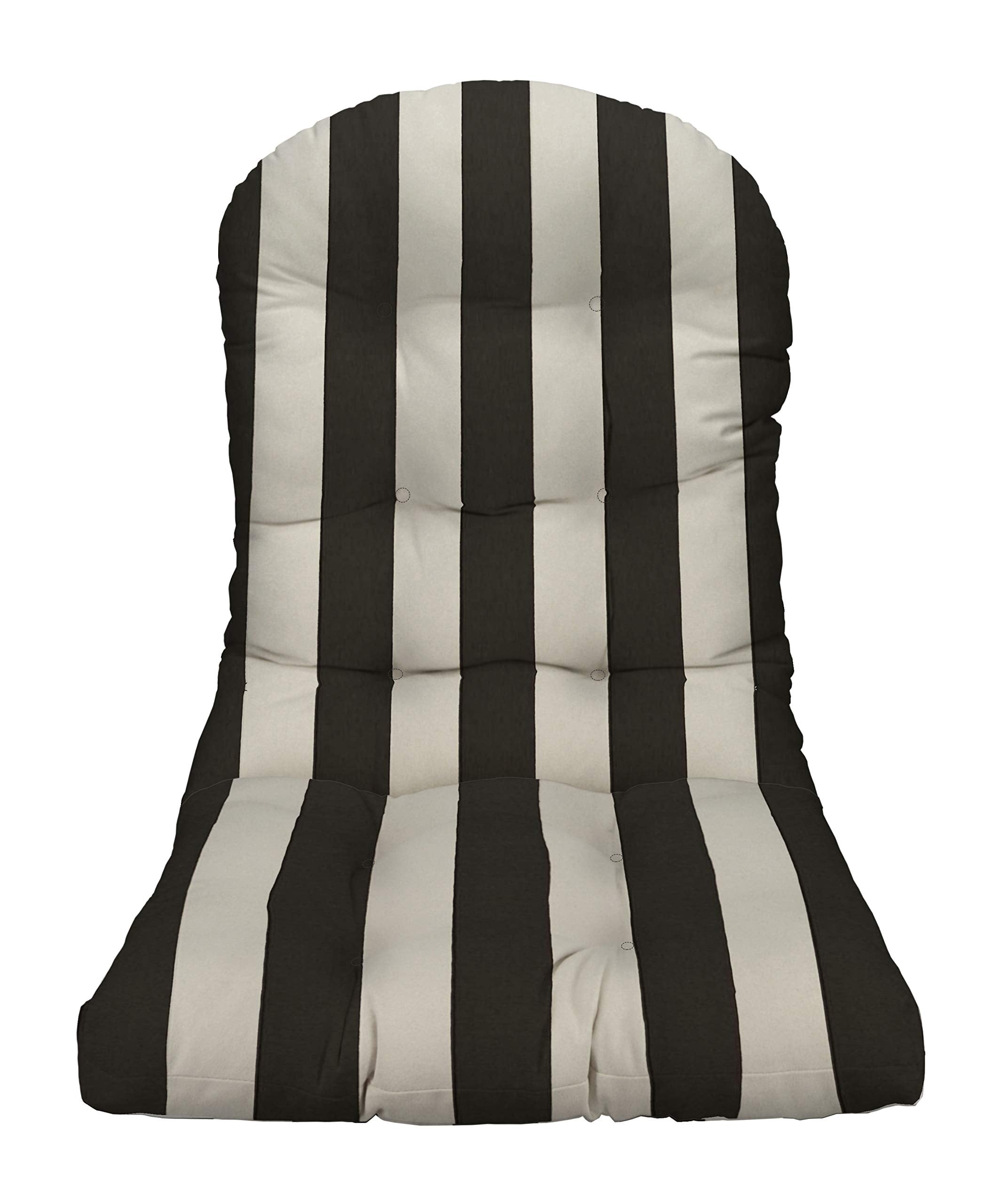 Rsh D  Cor: Indoor Outdoor Tufted Adirondack Patio Chair Seat Cushion | All Weather, Water And Fade Resistant Polyester Fabric |