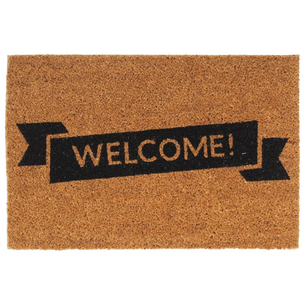 vidaXL Door Mat Natural 15.7inchx23.6inch Tufted Coir
