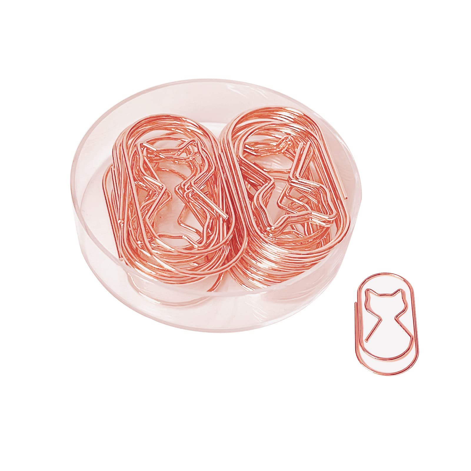 Cat Paper Clips,Large Paper Clips Rose Gold Jumbo Wide 20Pcs 2 Inch For Planner As Paper Organize Cat Office Supplies