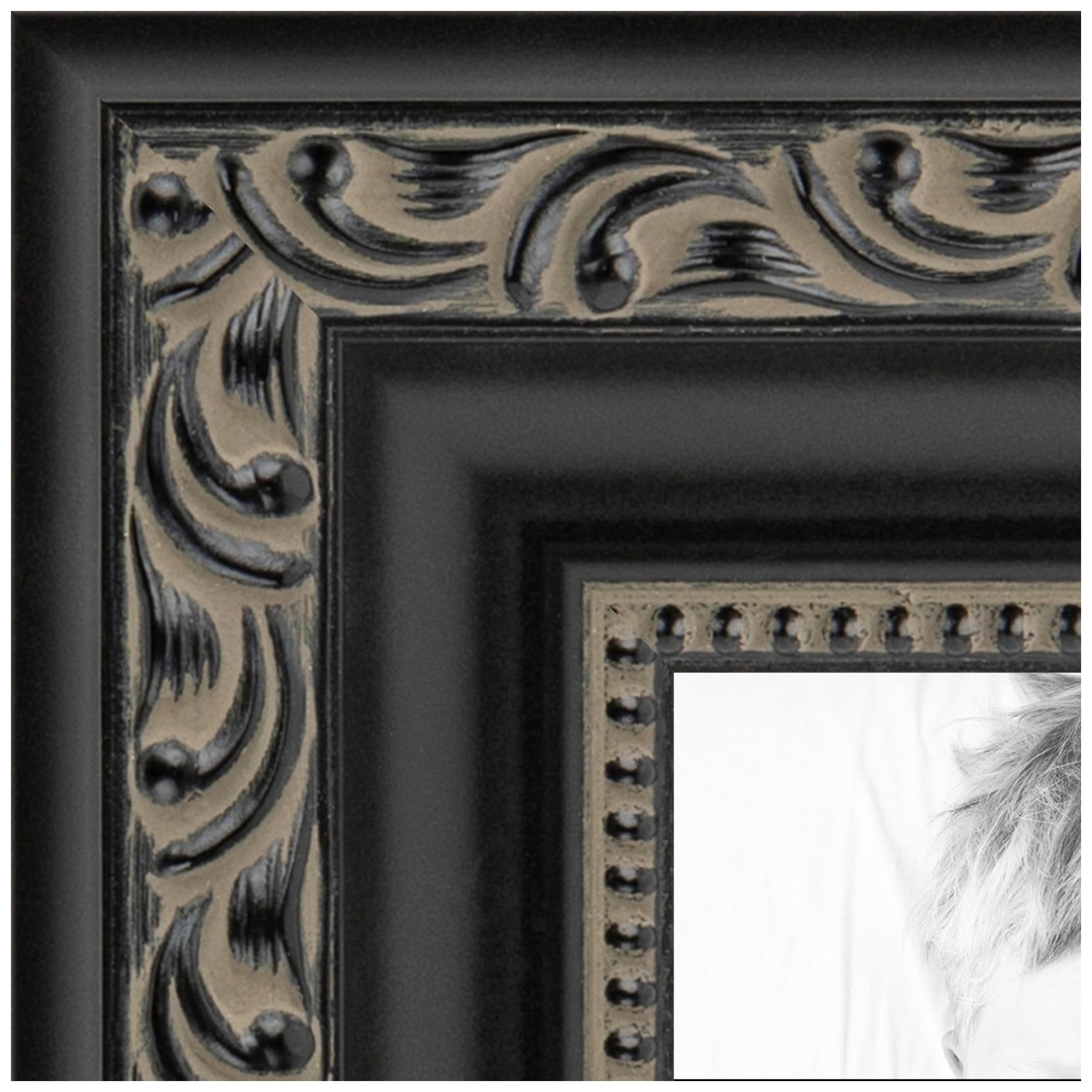 ArtToFrames 20x30 Inch Black Picture Frame, This 1.25 Inch Custom Poster Frame is Antique Black - Comes with Economy Acrylic and