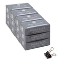 U Brands Binder Clips, Small 3/4-Inch Width, 1/3-Inch Paper Holding Capacity, Black And Silver Steel, 144-Count - 653U08-24