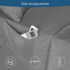 Deep Pocket Twin Sheets Set For Kids Air Mattress - Extra Deep Pocket Twin Sheet Sets - 4 Piece Bed Set Fade Resistant Fits 16In To 24In Pillow Top Air Bed Mattress(Grey)
