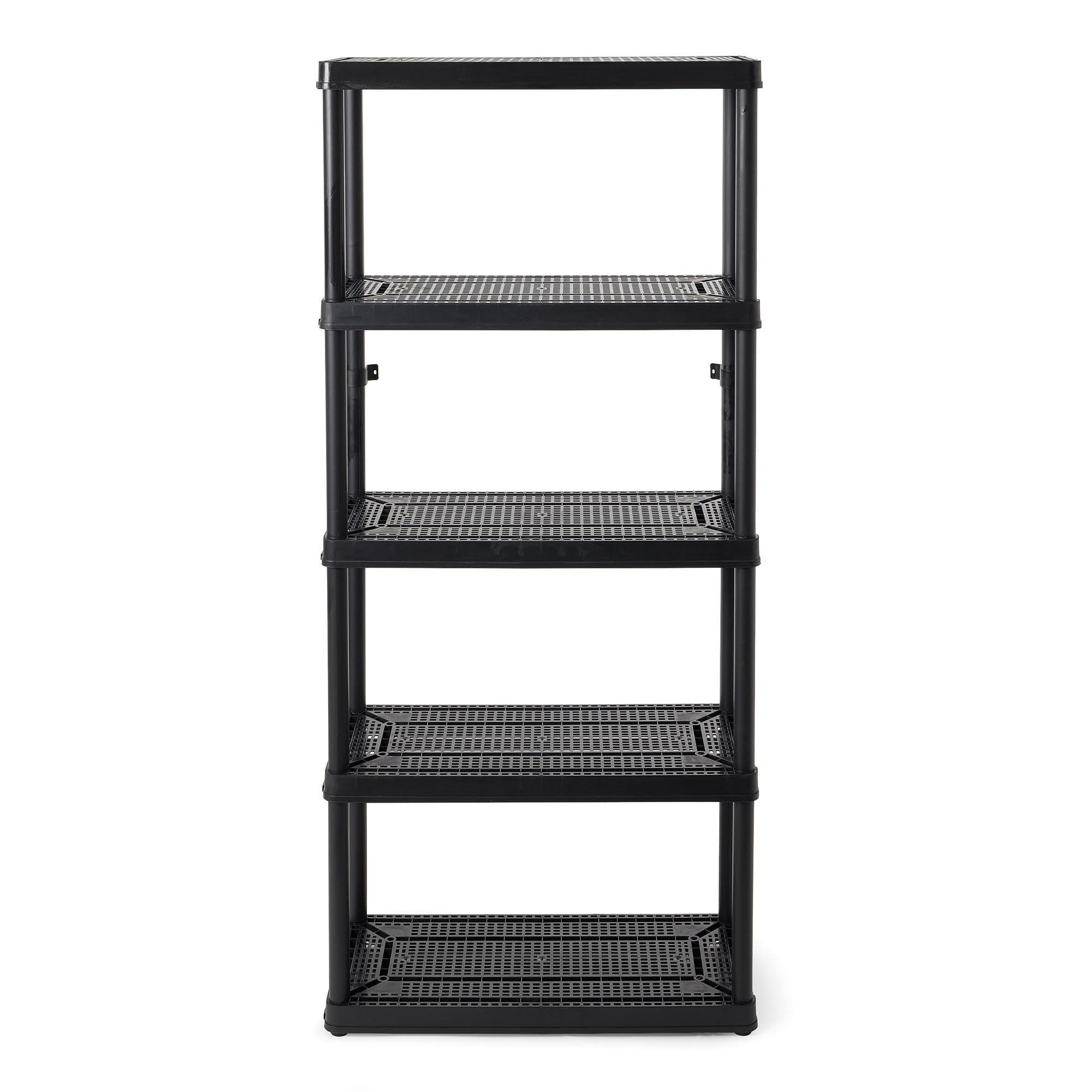 Gracious Living 5 Shelf Fixed Height Ventilated Medium Duty Storage Unit 14 x 32 x 72 Organizer System for Home, Garage, Basemen