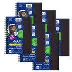 UCreate Create Your Own Cover Sketch Diary, Black Chip Cover, 9'' x 6'', 50 Sheets, Pack of 6