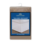 Today'S Home Classic Tailored, Microfiber, 14' Drop Length Bed Skirt Dust Ruffle, California King, Mocha