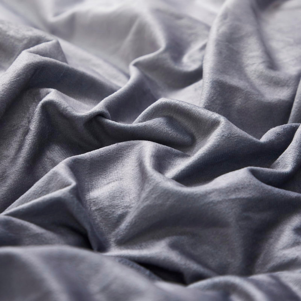 Karever Gray White Gradient Comforter Set King Gray Velvet Bedding Comforter Modern Plain White And Deep Gray Gradient Soft Quil