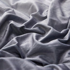 Karever Gray White Gradient Comforter Set King Gray Velvet Bedding Comforter Modern Plain White And Deep Gray Gradient Soft Quil