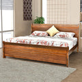 Royaloak New York American Wooden Queen Bed Without Storage | Solid Wood | Strong Bed Base | Supporting Legs | Modern Design | D
