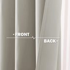 Nicetown Kitchen Window Valances For Half Window, Farmhouse Grommet Window Tiers For Living Room, Room Darkening Country Small Curtains For Bathroom (Natural, 1 Pair, 42' Wide X 24' Long)