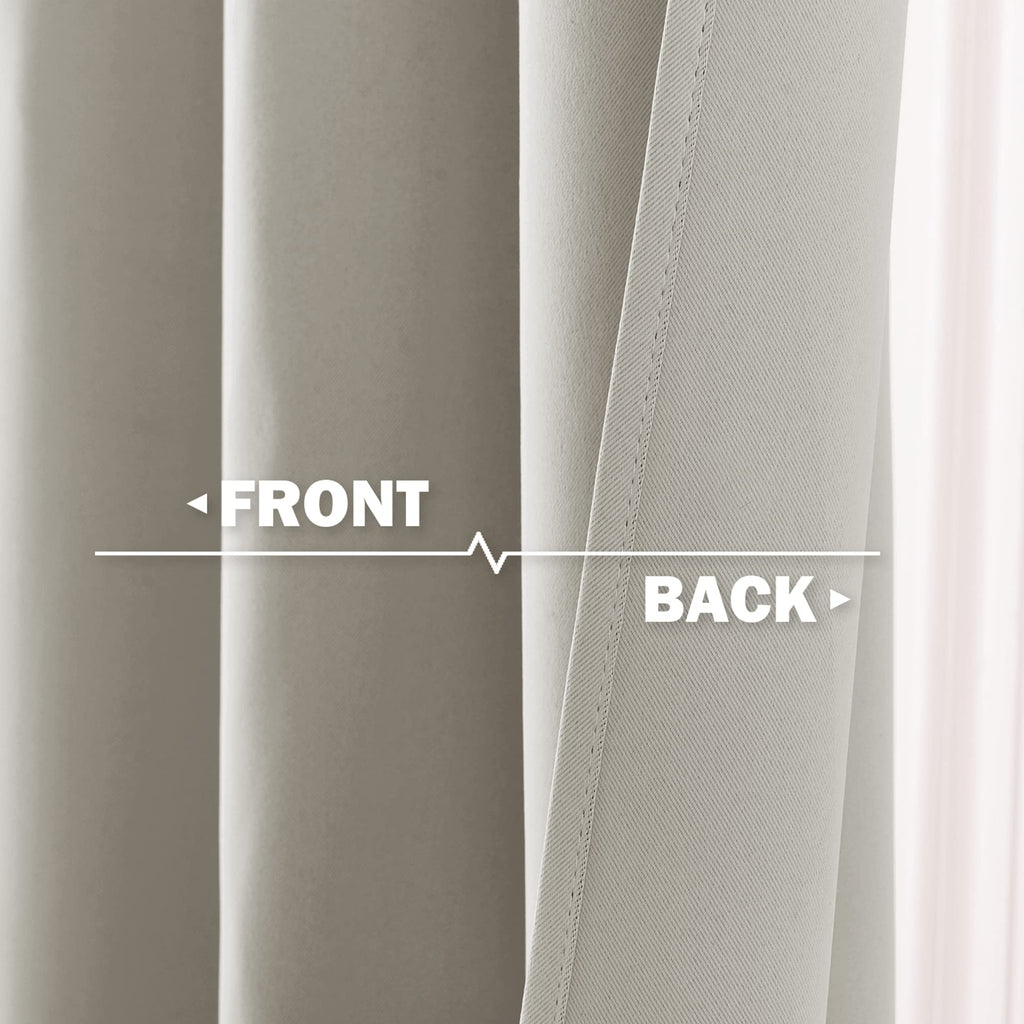 Nicetown Natural Tiers Valance Curtain For Kitchen, Blackout Short Curtains For Nursery/Bathroom, Farmhouse Country Grommet Valances For Windows, 2 Panels, 29' Wide X 36' Long