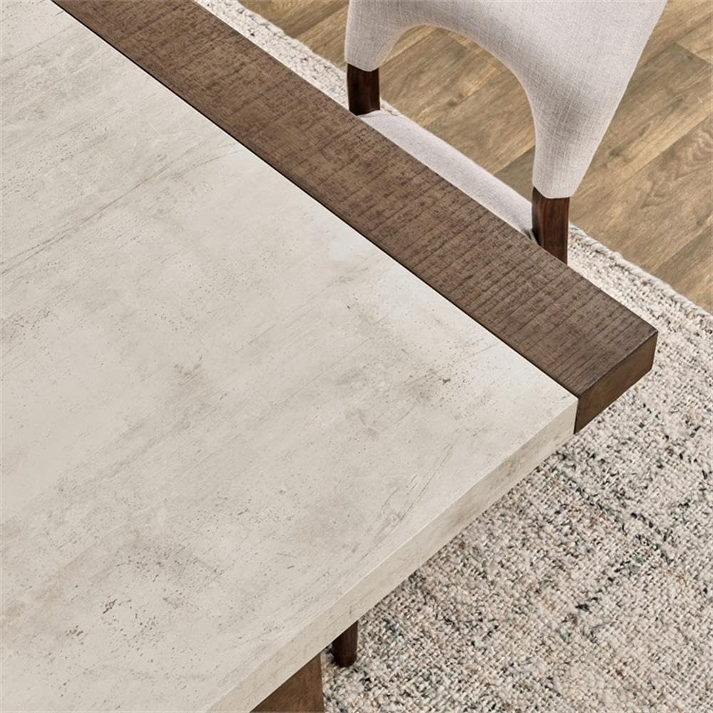 Kosas Home Glenwood 94&Quot; Modern Pine Solid Wood Dining Table In Brown/Ivory