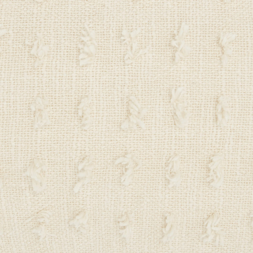 HomeRoots Grey Cotton Tassel Detailed White Lumbar Pillow