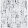 SAFAVIEH Amelia Collection Area Rug - 11 Square, Ivory & Grey, Modern Abstract Design, Non-Shedding & Easy Care, Ideal for High