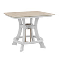 American Furniture Classics Counter Height Dining Table, Weatherwood on White
